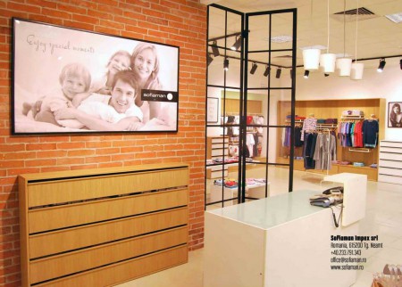  magazinul SOFIAMAN din Moldova Mall Iași ,cu cărămida DEKOR